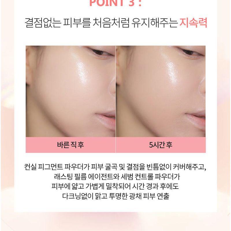 HOLIKA HOLIKA Conjunto Glow Cushion EX Capa Dura - 5 Cores