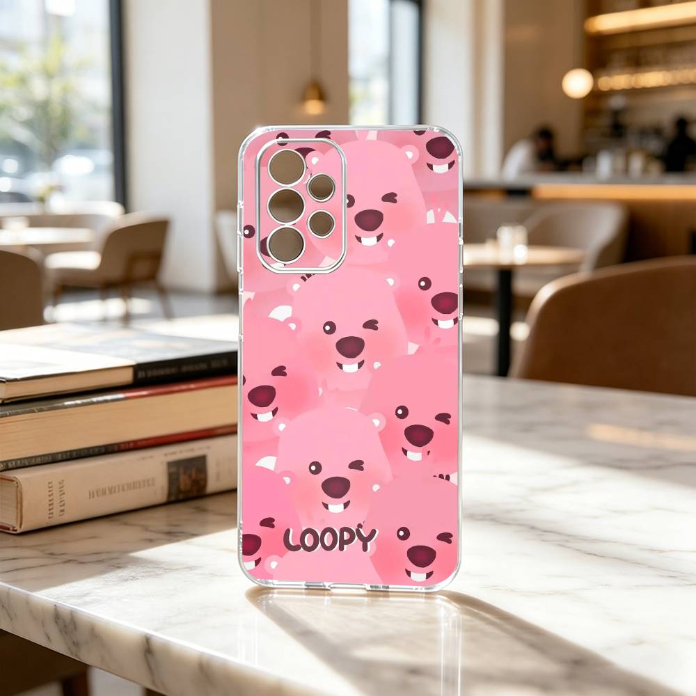 FOR PC-Cute L-Loopys Gift Phone Case For Samsung S25,S24,S21,S22,S23,S30,Ultra,S20,Plus,Fe Transparent Cover