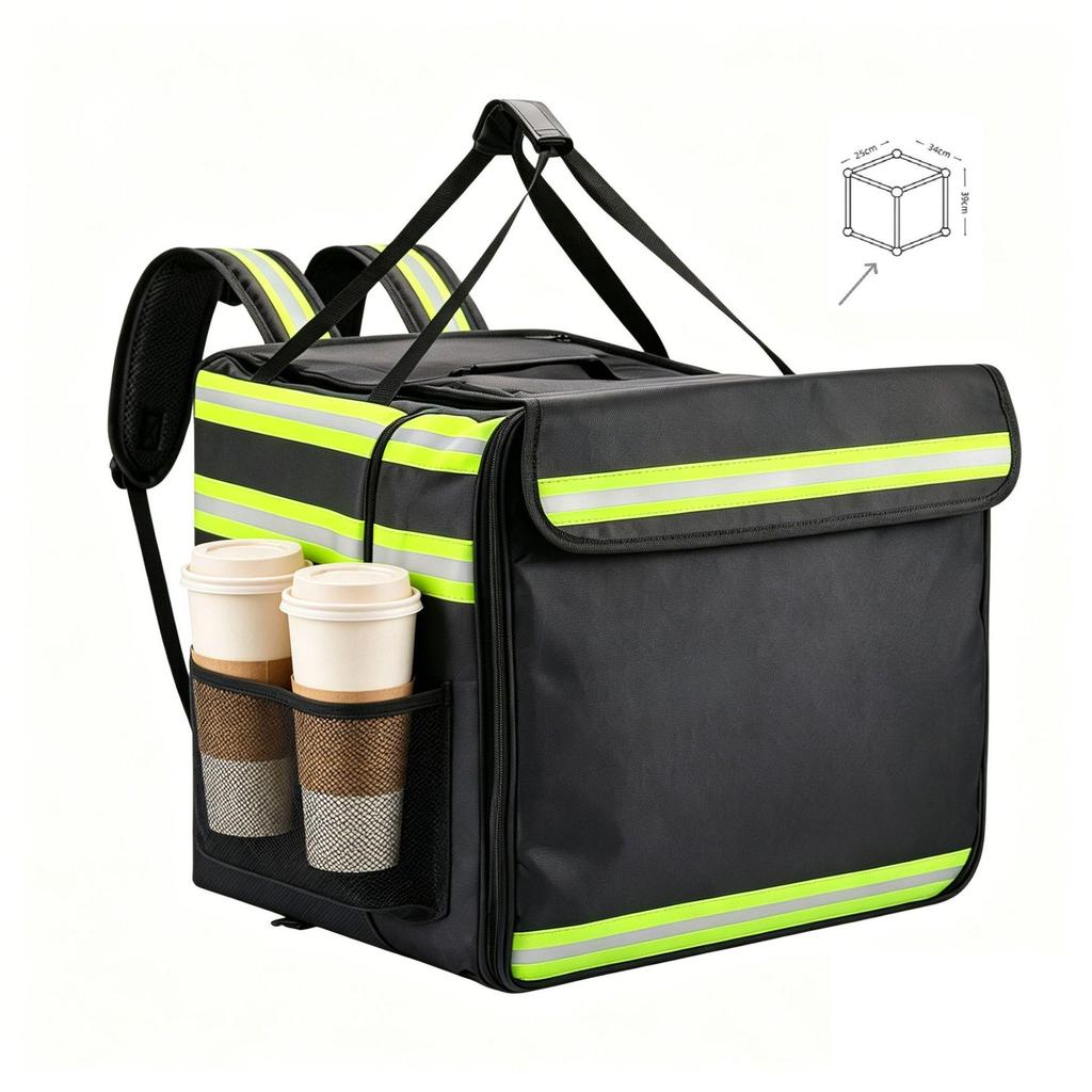 Meituan Isolierter doppelwandiger Lieferrucksack für Take-away & Lebensmittel