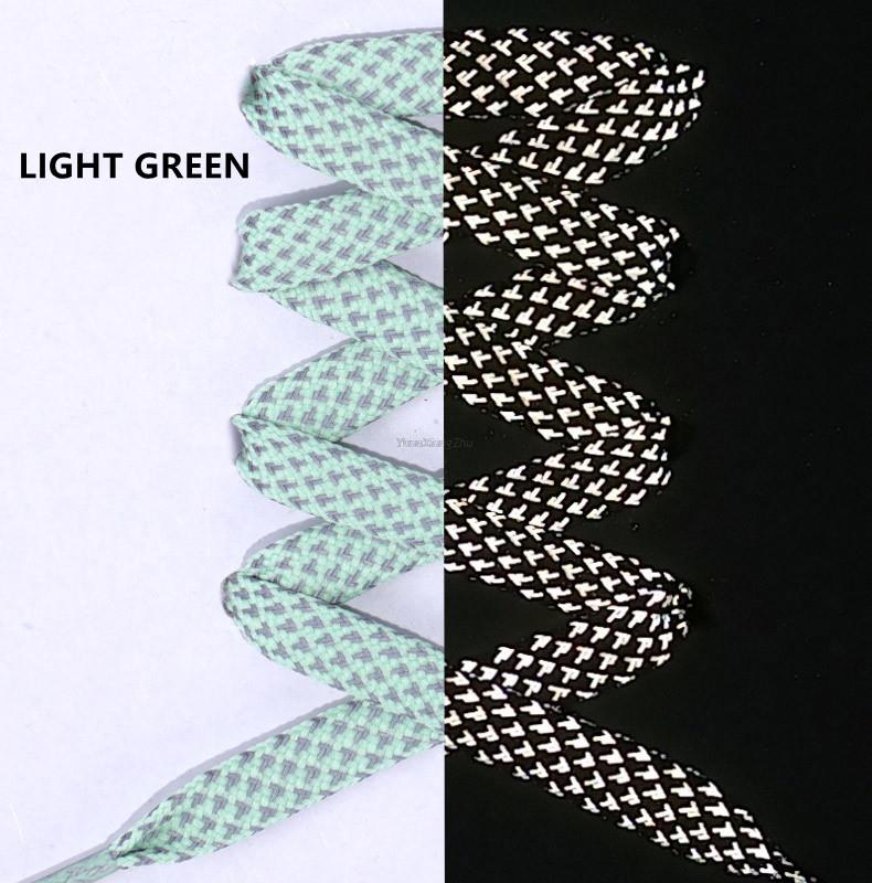 1 para odblaskowych sznurowadeł płaskie sznurowadła do sneakersów kolorowe odblaskowe sznurowadła świetlne sznurowadła 100/120/140/160CM sznurki