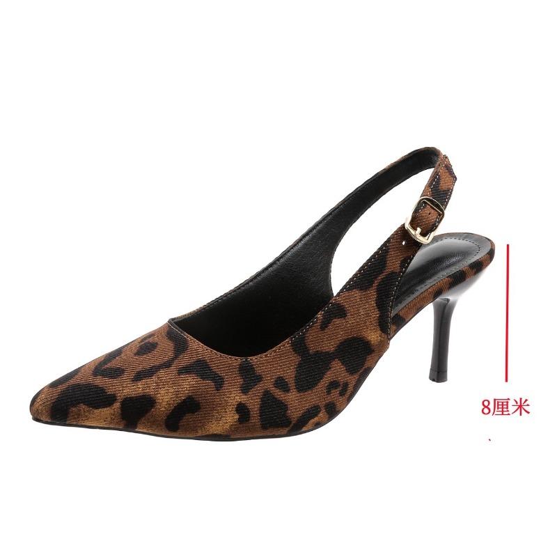 

Fashion 2025 Spring and Summer New High-heeled Women s Shoes Fashionable Pointed Toe Sexy Stiletto Heels Leopard Print Women s Shoes 42