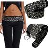 Adjustable Length Rivet Studded Waist Belt with PU Leather Full Studs for Trendy Rock Styles Enthusiasts Hiphop Decors