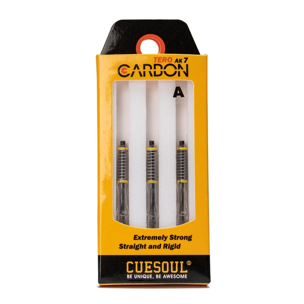 CUESOUL TERO System AK7 Carbon Dart Shaft with Telescopic Slim Set of 3 A/B/C/D/E/F/G/H Built-in Shaft, (CS-AK7+1TXA30)