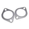 2Pcs Car Engine Exhaust Gasket Universals Exhaust Pipe Gasket With Two Holes Quick Installation Exhaust Spacer