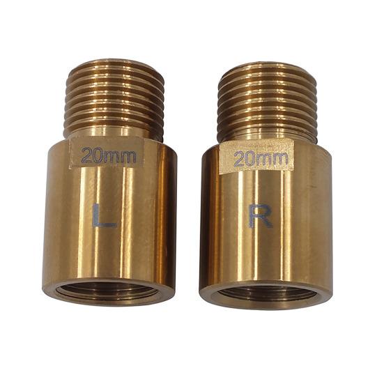 2Pcs Mountain Bicycle Pedal Extender 20MM Heavy Duty Steel MTB Road Bike Spindle Pedal Extension Shaft Spacer Adapter Cycling Accessories