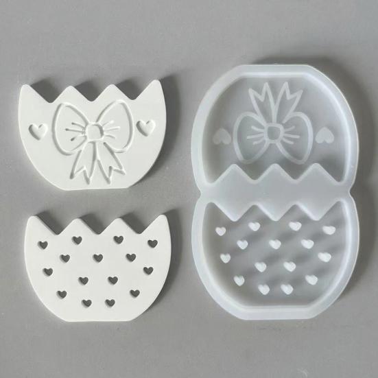 Silicone Easter Bunny Mold Flexible Flower Basket Casting Mold for Epoxy Plaster Wax DIY 3D Easter Decorations And Crafts Gift