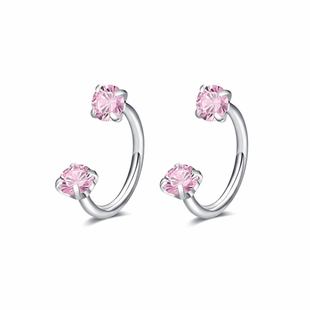 

2 PCS C Shaped Nose Ring Elegant Daith Piercing Jewelry Fashion Cartilage Helix Earrings Wedding Style B