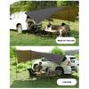 General Bat Wing SUV Side Awning 2.8x3.8m Triple Black-Coated 99% Waterproof Car Shelter for Camping with Mounting Kit