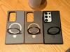 Samsung S25 Ultra Carbon Fiber Magnetic Phone Case with Stand for S24 Ultra