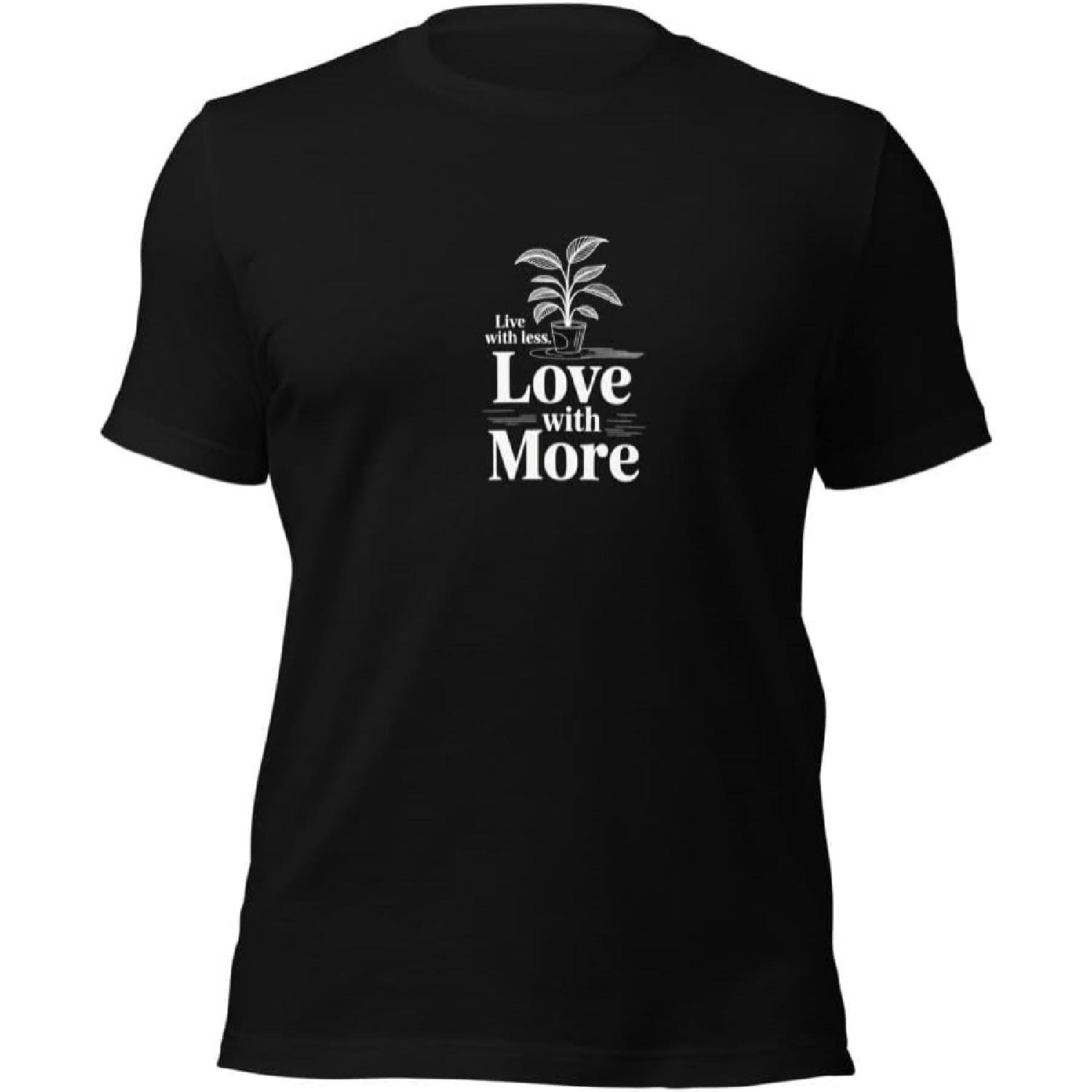 

Live Less Love More Tee _ Minimalist Lifestyle Shirt _ Inspirational Slogan Apparel _ Casual Comfort Idea XXXXXL чорний