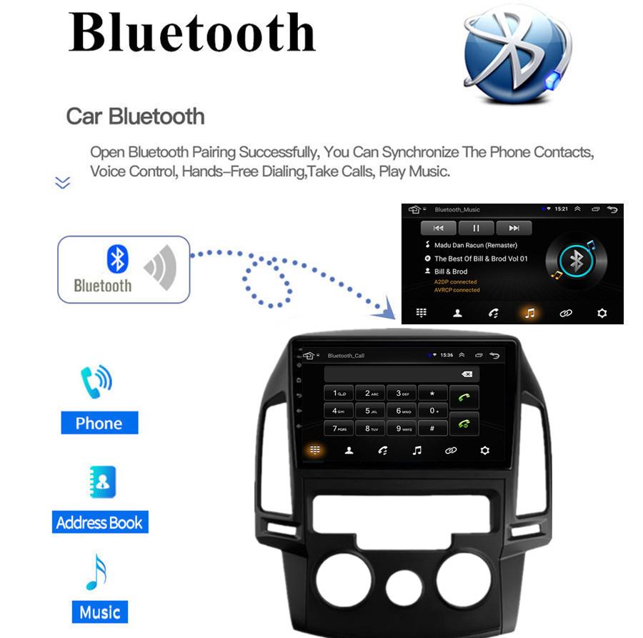 Portable Carplay Screen For --For Hyundai I30 2006-2011 Manual AC