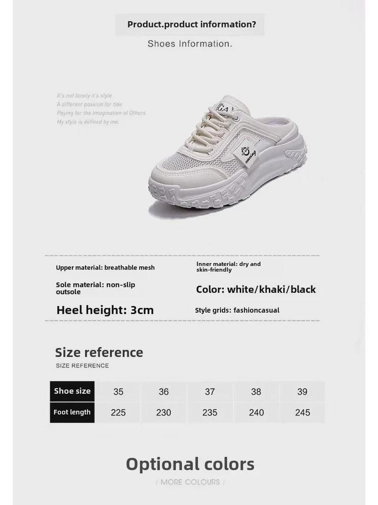 Dam Casual Mesh Slip-On Sandaler, Sommar Utomhus Sportskor Q070 (2025-modellen)