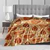 Colorful Floral Pattern blanket with Paisley and Ornamental Leaves Design blanket, suitable for use in the bedroom, living room, on the sofa