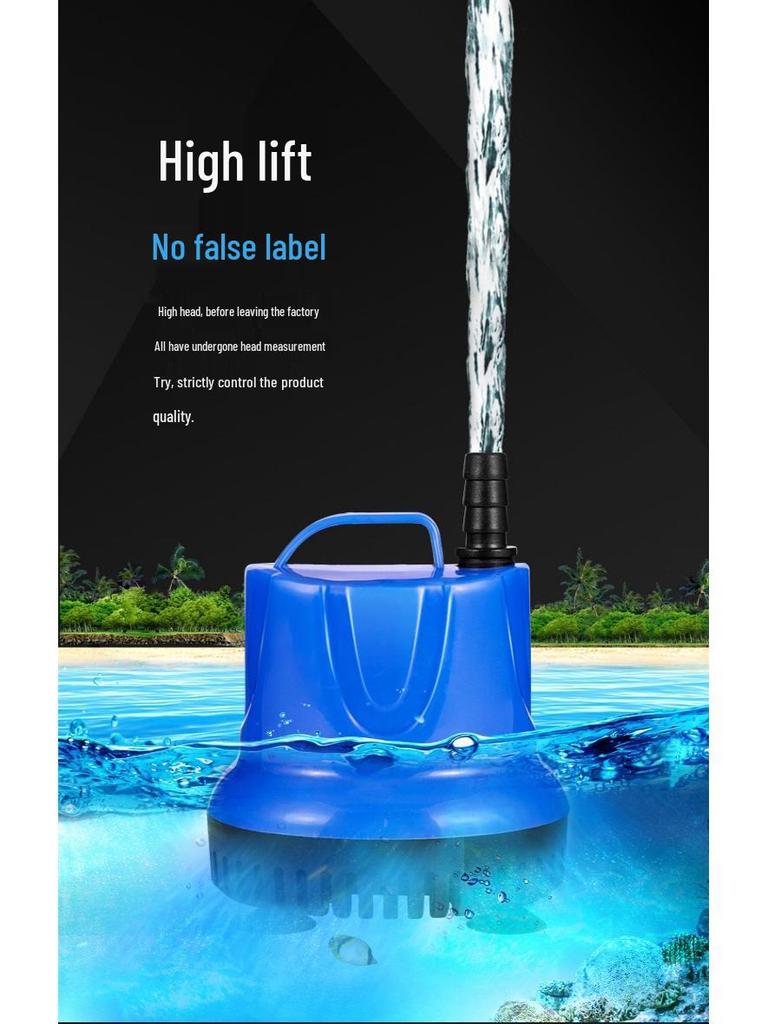 **Silent Submersible Fish Tank Pump for Water Circulation and Filtration**