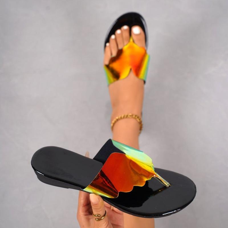 Clip-Toe Wedge Sandals Women's Summer New Round Toe Soft Sole Anti-slip Wear-resistant Wedge Shoes