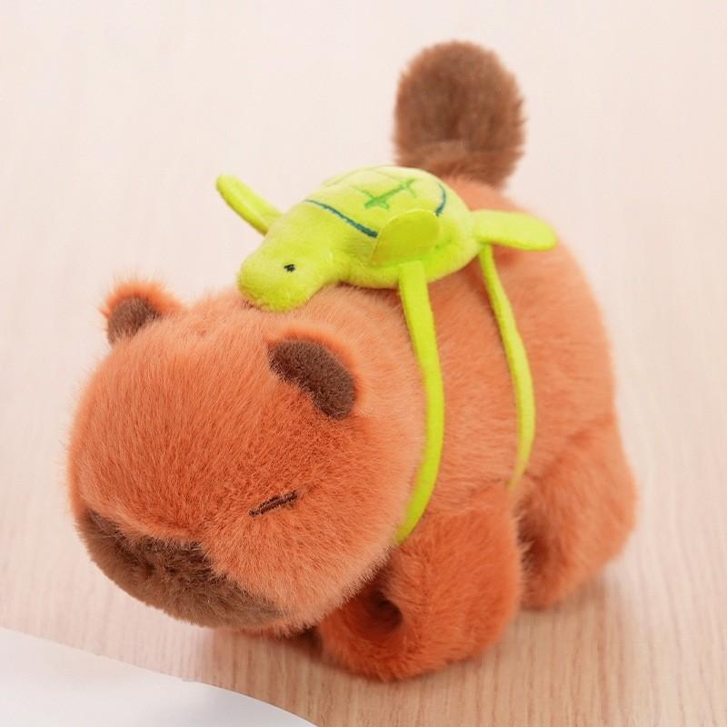 Capybara Wag Tail Clap Ring Wristband Plush Toy Cartoon Stuffed Doll Gift Kids