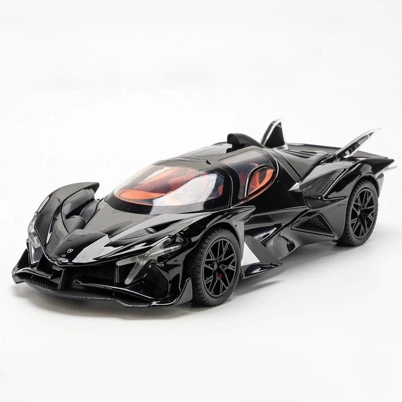 ABAA1 1:24 Project EVO Toy Model Car Diecast Metal Doors Opened Supercar Sound Light Pull Back Vehicles Boys Collection GiftVV