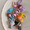 Cute Ethnic Style Girl Resin Charms Keychain Pendants  Trend Key Ring For Bag Charm Accessories