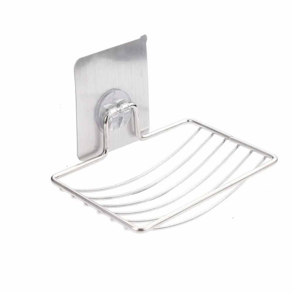 Wall Hanging Stainless Steel Soap Rack Self-Draining Wall Mounted Soap Holder  Kitchen