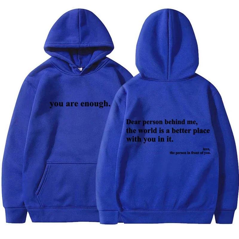 Dear people, the world behind me is better, you are enough pullover, new fashion warm clothing
