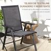 Set of Two Folding Garden Chairs - Dark Grey