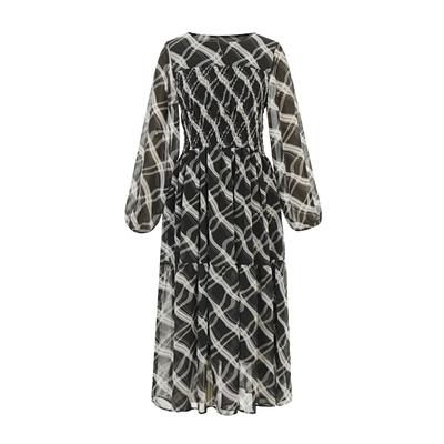T View Smoke Banding Pattern Dress_V6A-Cop012