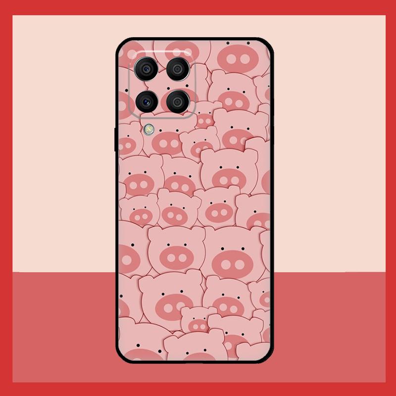 Cute Pink Pig Case For Samsung Galaxy M56 M12 M06 M32 M52 M35 M55 M15 M11 M13 M14 M16 M36 M31 M53 M34 M54