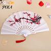 Folding Fan Glossy Texture Beautiful Various Styles Smooth Surface Fine Fans Workmanship Decoration Oxford Cloth Chinese Style Handheld Home