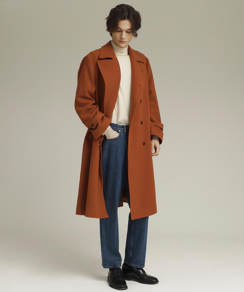 Fillchic Pecolam Melton Double Coat (Dark Orange)