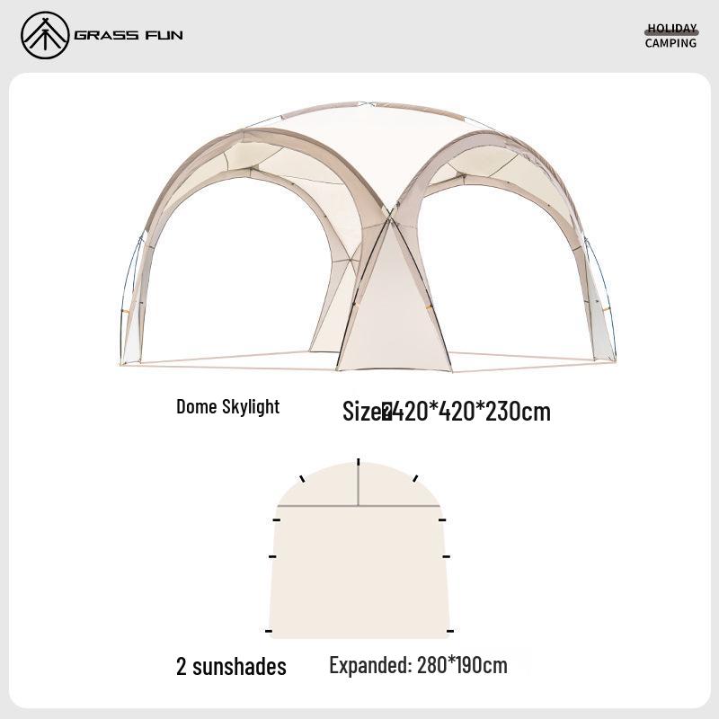 Dome Canopy Tent: Multi-Person Sunshade, Weather Protection, Portable for Outdoor Camping.