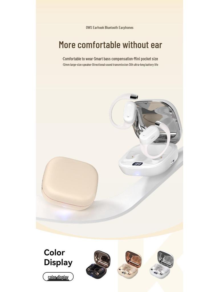OWS08 Open-Type Air Conduction Clip-On Wireless Bluetooth Earphones