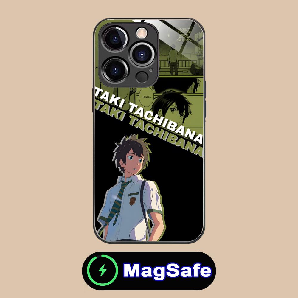 Anime Your Name Mobile Phone Case for iPhone 16 15 14 13 12 11 Pro Max Plus Mini MagSafe Glass Colour Printing Luxury Cellphones
