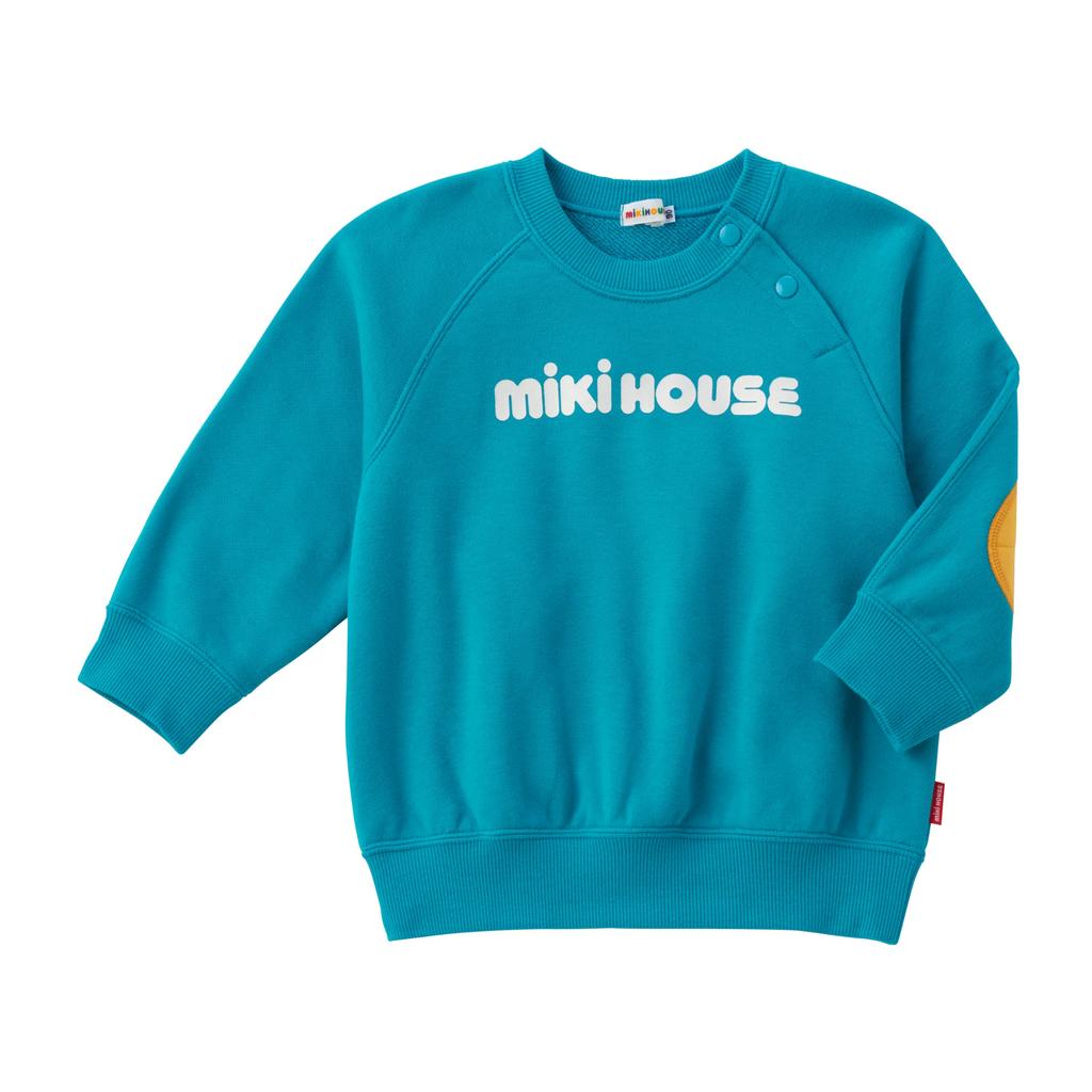 MIKIHOUSE Web Limited Back Logo Sweatshirt Pullover, Baby Kids, Size 110cm, Blue, Model 10-5620-682