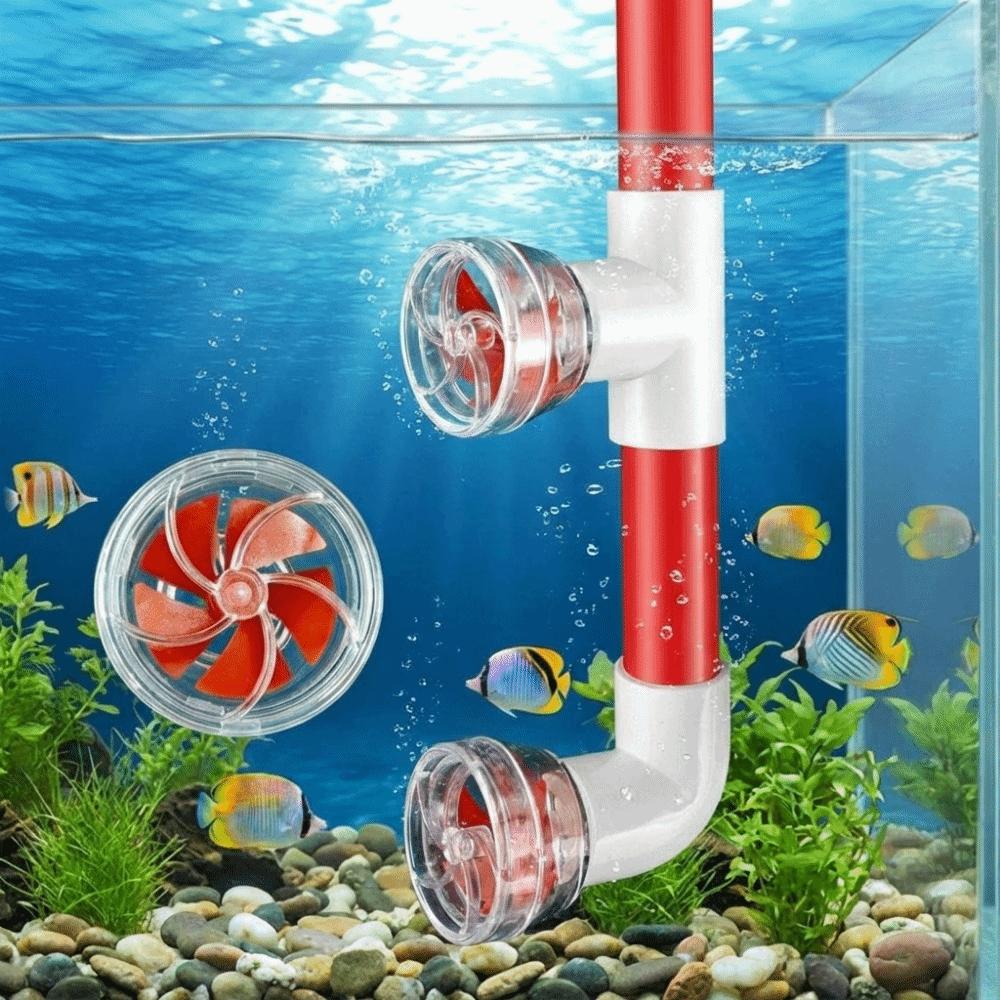 Transparent Auto-Rotating Fan Kit Plastic Aquarium Wave Maker Nozzle Aquarium Application