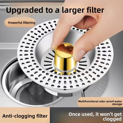 Kitchen Sink Pop-up Waste Trap Filter Screen