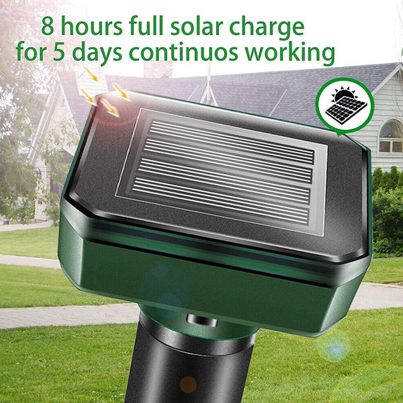 Respingător solar pentru șoarece Buzzer încorporat în aer liber Ultrasunete Vibrant Electronic Led Fermă Șarpe