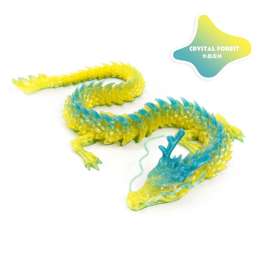 30/45/60cm Joints Movable Dragon Rotatable 3D Articulated Miniature Statue Desktop Ornament Creative Model Decor Kids Gift