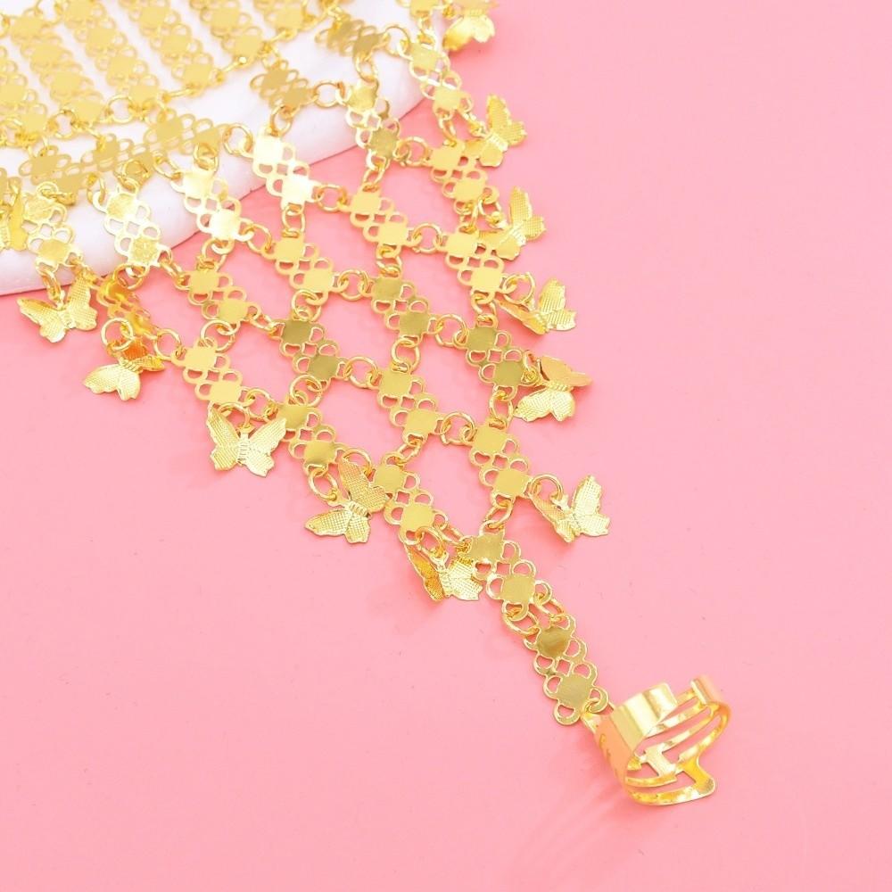 Multi Layer Golden Finger Bracelet Simple Hollow Geometric Pendant Stage Performance