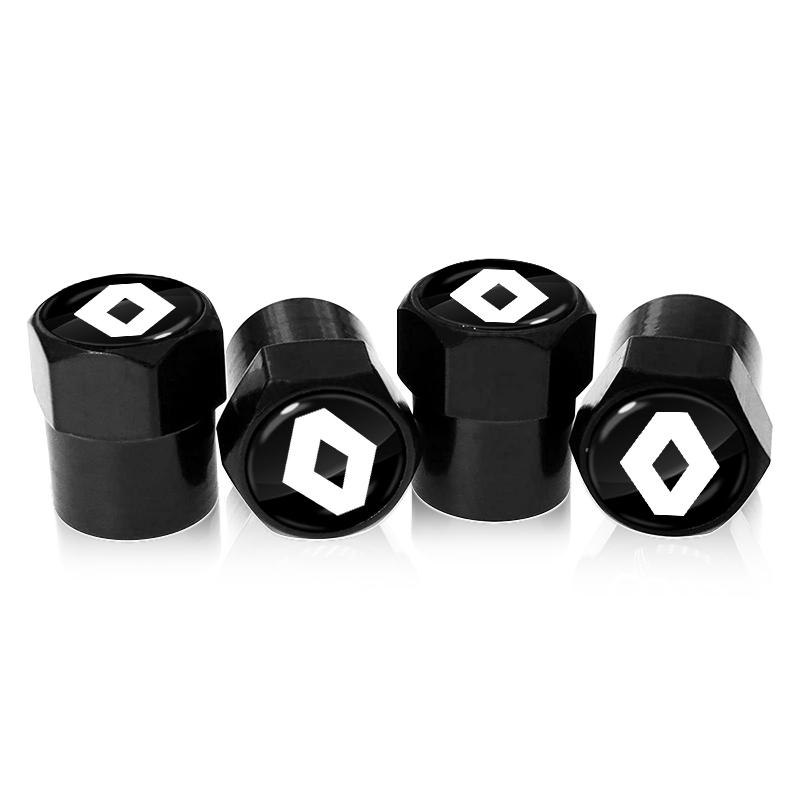 4Pcs Car Wheel Tires Bolt-in Valve Caps Badge Car Accessories For Renault Dacia Clio Laguna 2 Megane 2 3 Duster Logan Captur