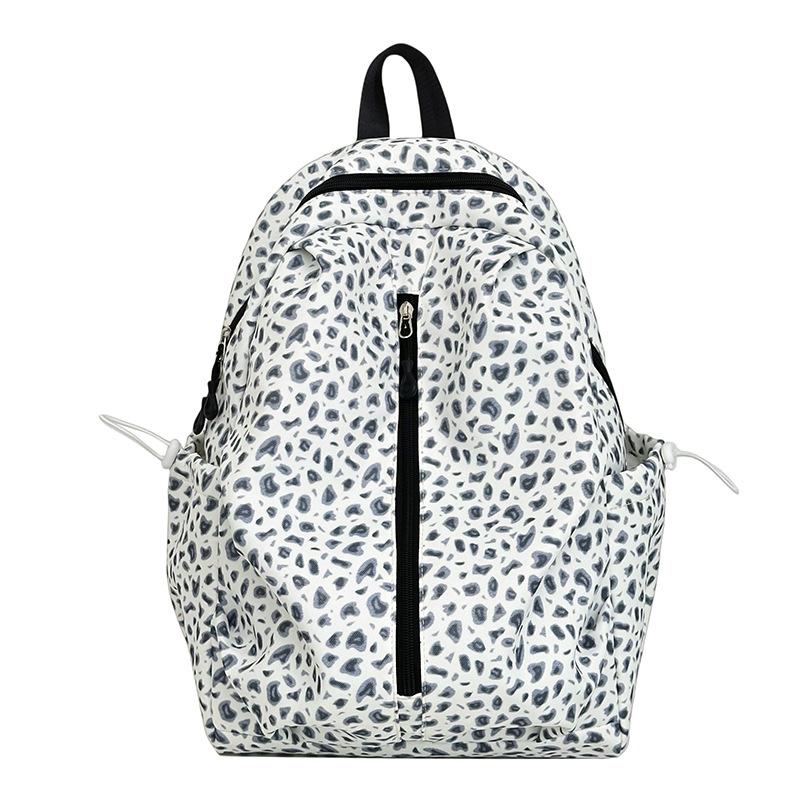 Schoolbagins wind backpack female Japanese and Korean version simple vintage girl leopard print backpack fashion high school college student schoolbag
