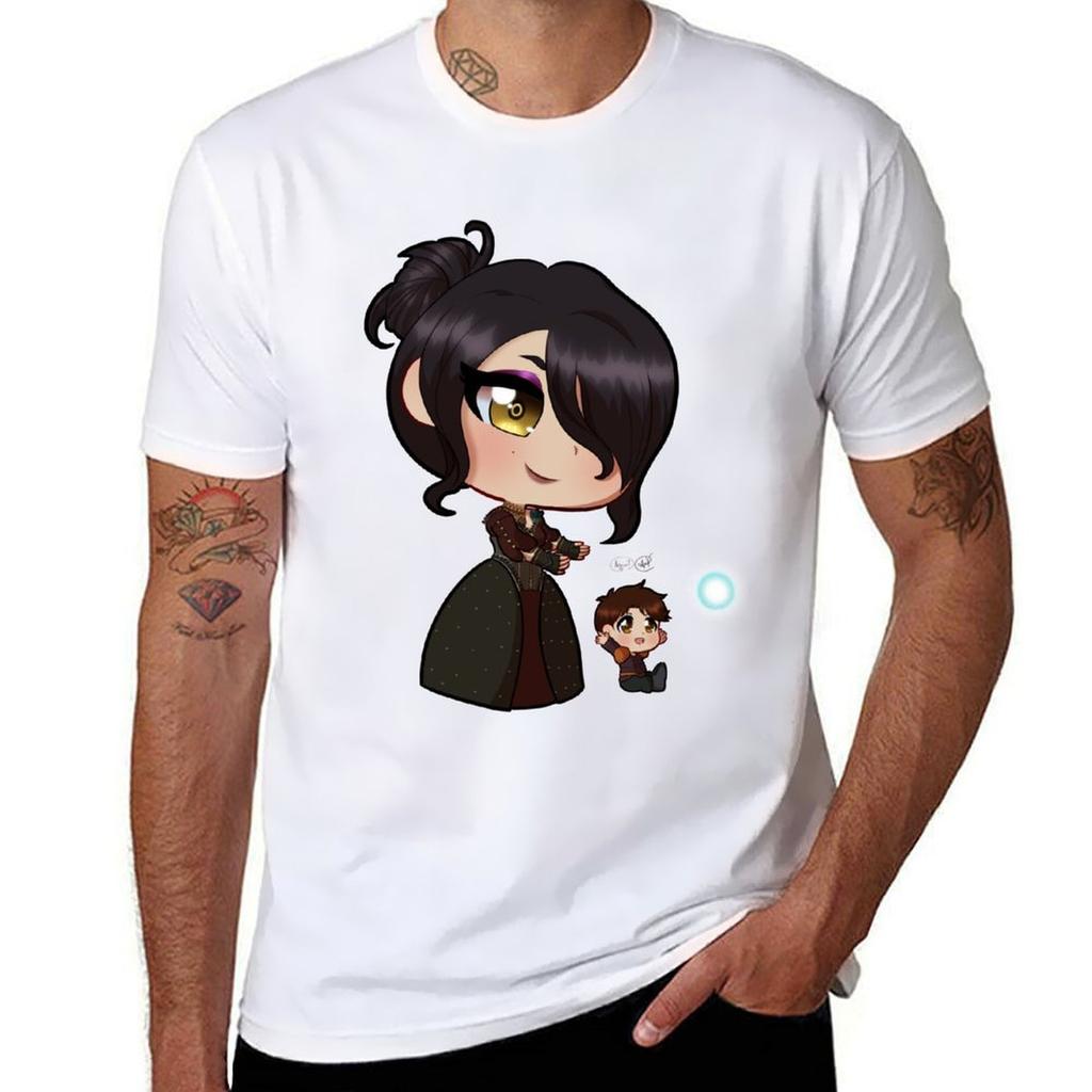 Chibi Morrigan And Kieran Tshirt Creative Graphic Tee Shirt