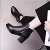 Fashion GKTINOO 2024 Genuine Leather Quality Women Shoes Women Ankle Boots High Heels Zipper Shoes Warm Fur Winter Boots for Women