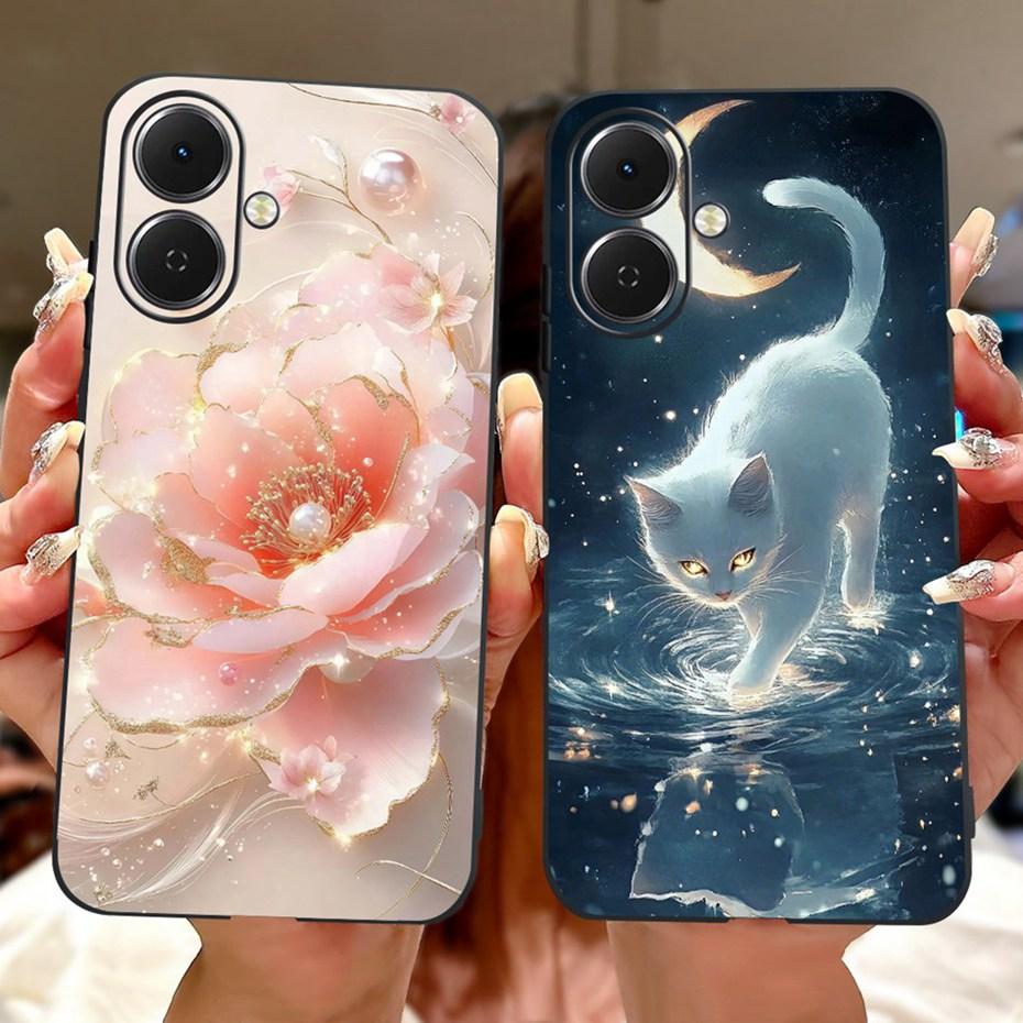 Cute Painting Phone Case For Tecno Spark Go 2 2025 Soft Silicone TPU Back Cover For Tecno Spark Go2 KM4 Cases Bumpers