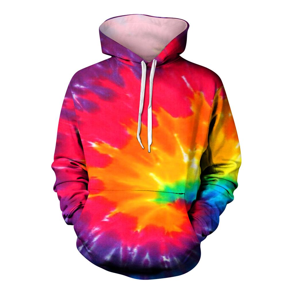 Volný pánský a dámský svetr s dlouhým rukávem a kapucí s módním potiskem