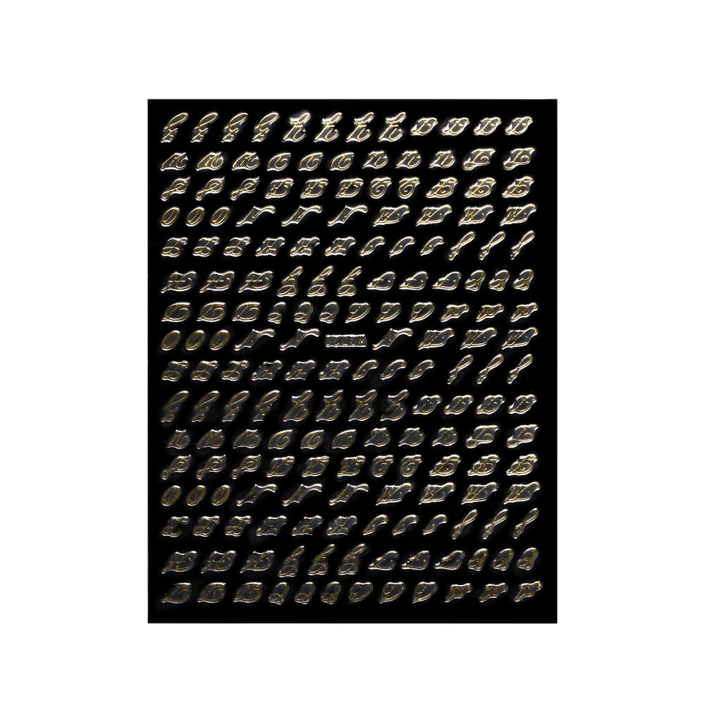 Adesivi Decorativi Lettere Alfabeto Numeri 2-9mm Riempitivo Resina Epossidica Oro Argento Per Stampi in Silicone Fai da Te Riempimenti per Artigianato