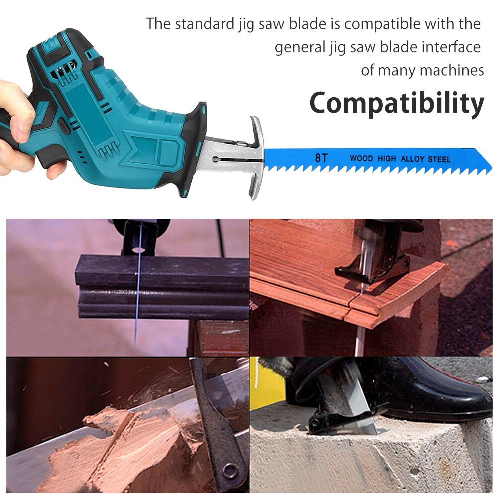 14Pcs U-shank Jig Saw Blade Set T6/T8/T10/T14/T18/T24/T32 Assorted Saw Blades for Thin Metal Wood Plastic Cutting
