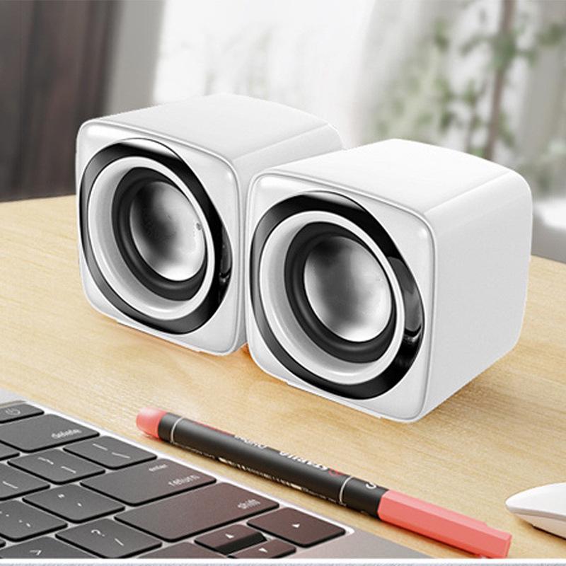 Wired Desktop Computer Speakers with Subwoofer - Mini Pair for PC and Laptop Home Use