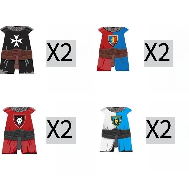MOC Medieval Building Blocks Character Parts Model Toy Castle Knight Soldier Sword Bow Armor Shield Spear Piercing Parts Bricks