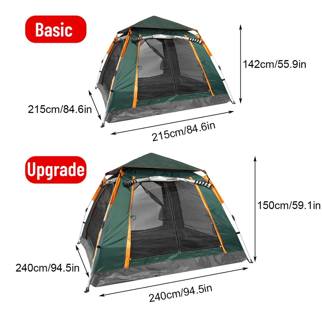 Blue/Green Outdoor Waterproof Automatic 5-8 Person Outdoor Camping Tent Four Doors Double Layer Tent New