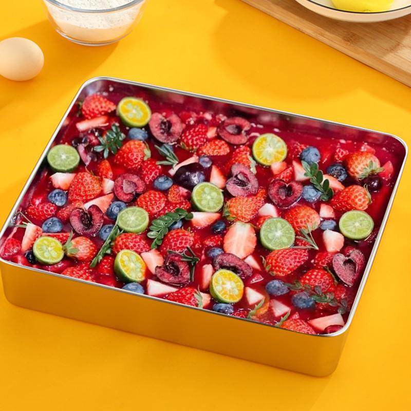 Tiramisu Muffin Pan Stainless Steel Cheesecake Pan Baking Mould Rectangle Cake Pan For Birthday Cake Cake Bread Chiffon Tiramisu